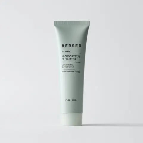 Versed Day Maker Microcrystal Exfoliating Cleanser - Creamy Facial Wash Helps Clear Dead Skin Cells - Microcrystalline, Biodegradable Alternative to Microbeads - Vegan