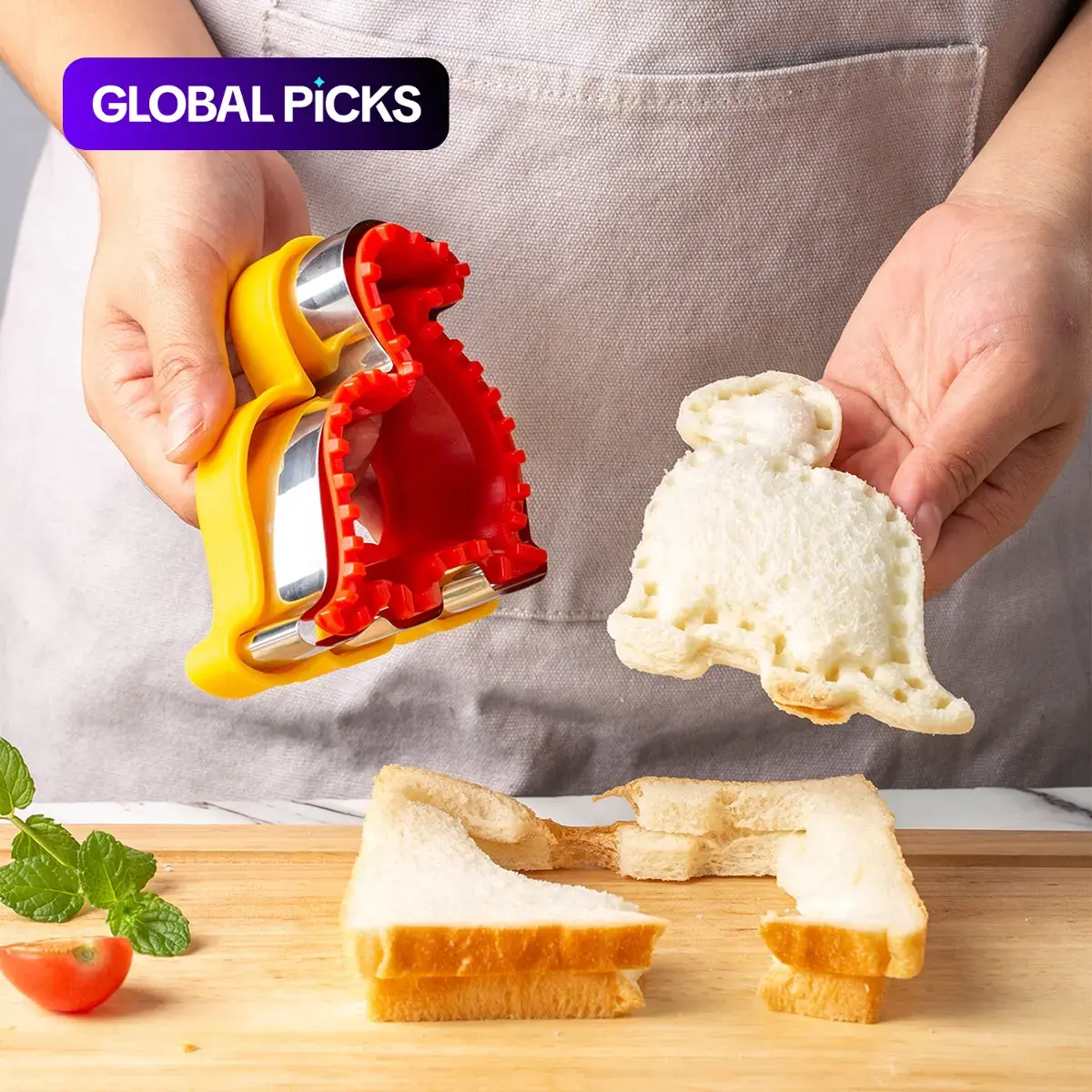 1 Piece Dinosaur Shape Bread Cutter Mold, DIY Stainless Steel Sandwich Cutter Sealer, Sandwich Maker Mold, Bakeware
