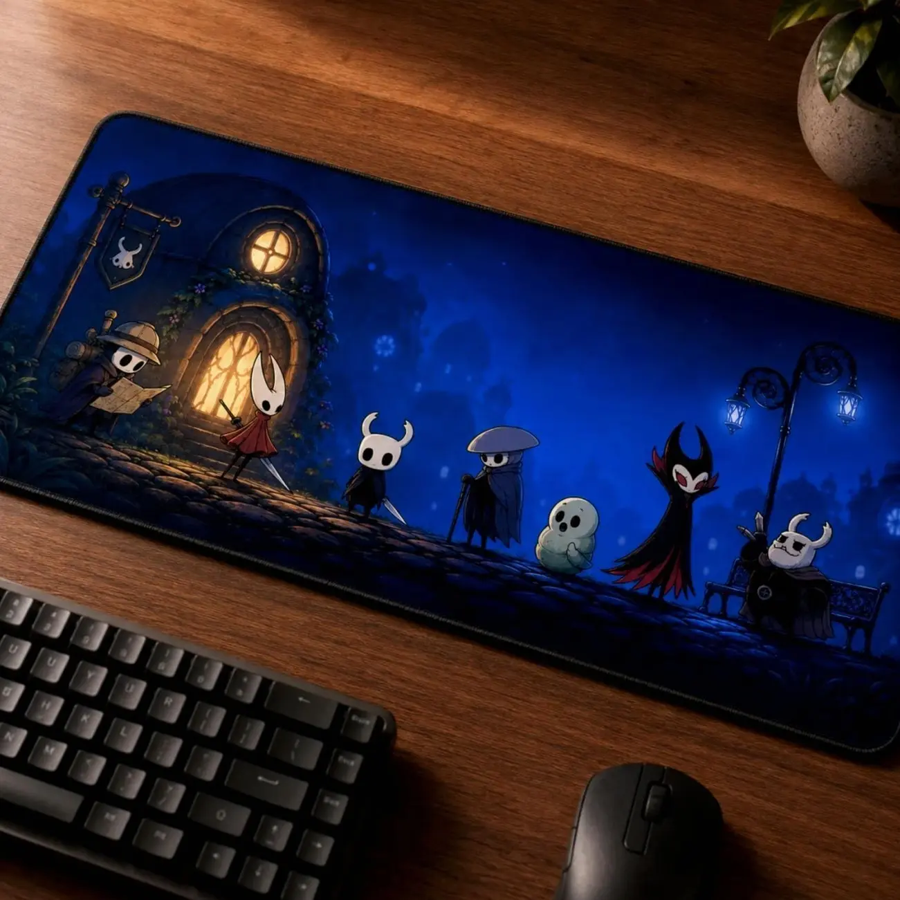 Hollow Knight Inspired Desk Mat, Gaming Mouse Pad, Neoprene Desk Protector