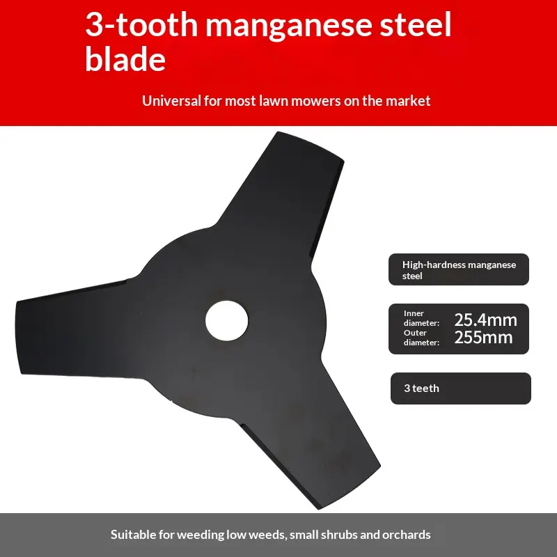 Gas Lawn Mower Blade - Heavy-Duty Thick Steel Blade for Weed Control, Designed to Avoid Rock Impacts