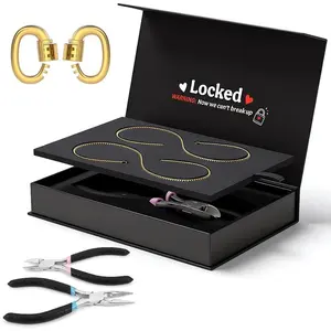 Permanent Bracelet Kit for Couples - DIY Sterling Forever Bracelets Making Set with Locking Heart Clasp, Ideal  for Christmas, Anniversary, Valentine's Day & Date Night Activity