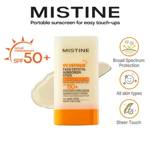 NEW【MISTINE OFFICAL】UV Defense  Face Crystal Sunscreen Stick SPF 50+/Outdoor Sunscreen Stick，Face and Body Use-Wider Coverage