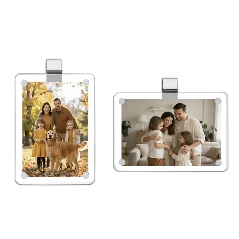【Father's Day Gift】1PCS/2PCS/3PCS/4PCS Car Picture Holder for Sun Visor – Magnetic 2.36"x3.5" Car Visor Photo Clip, Horizontal & Vertical Photo Display, Wallet-Size Clear Acrylic Car Picture Frame Perfect for Polaroid Go and Instax Mini