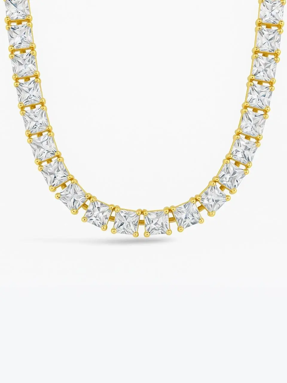 Sterling Forever Marisol Jewelry Set | High-Impact Princess Cut Tennis Necklace & Bracelet Bundle with 5mm CZ Stones, Stacking Necklace, Unisex, Lobster Clasp, Adults, Jewelry Necklace, Fashion Necklace