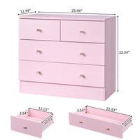 Pink-4 Drawer
