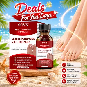 SOVS Toenail Fungus Treatment Extra Strength Antifungal Solution, Triple Action Formula Nailgrowthoil for Damaged Nails Multi-Purpose Nail Repair, Improve Rough, Fragile and Easily Broken Nails, 1 Fl Oz，#DealsForYouDays