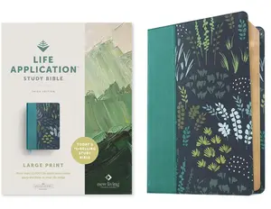 NLT Life Application Study Bible, Third Edition, Large Print (Leatherlike, Meadow Teal, Red Letter) -- New Living Translation, Leather / Fine Binding