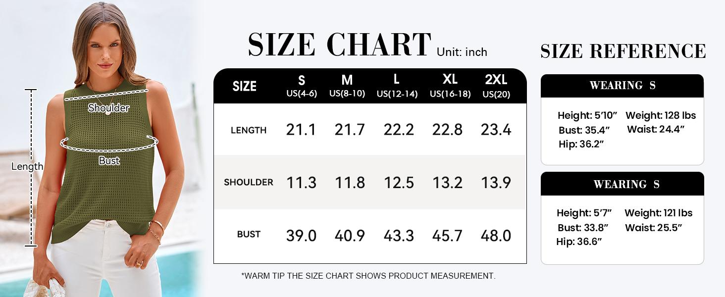 PrettyGarden Summer See Through Crochet Tank Tops for Women Casual Crewneck Hollow Out Loose Knit Sleeveless Sweater Vest Top Trendy