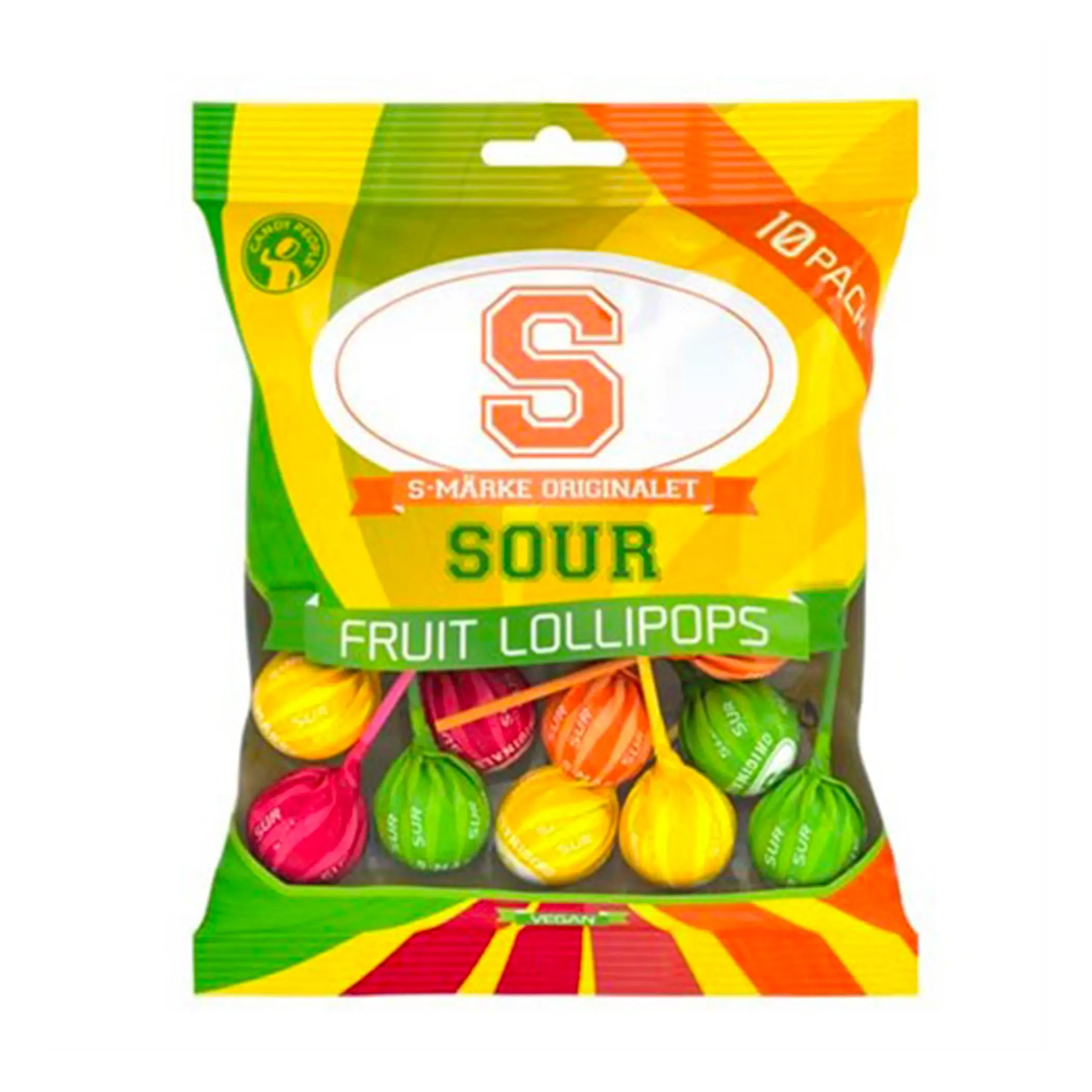 Candy People S-Sign Sour Fruit Lollipops