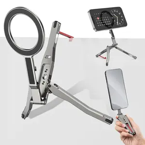 Magnetic mobile phone tripod, foldable phone stand with hook, portable magnetic stand, travel phone stand, Magnetic smartphone holder, Cell Phone Mount