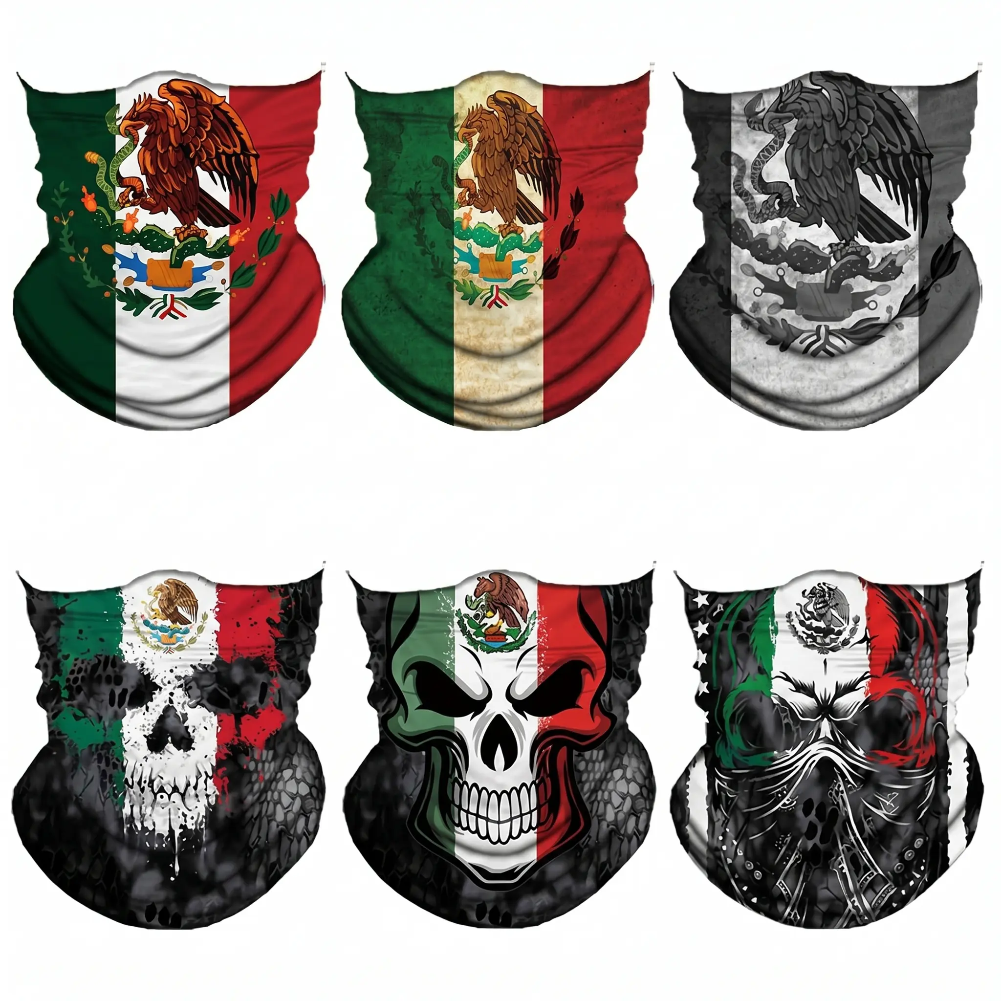 6pcs Seamless Summer UV-Protective Cooling Neck Gaiters - Men's Outdoor Sports Mask, Bandana, Balaclava, Rave Cover, Scarf, Multi-Use Headwear with Sun Protection, 1 Size Fits Most for Biking (Men's Accessories, Party & Outdoor Supplies), One Size Fits Mo