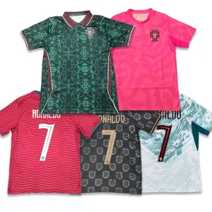 Fan version For men 2026 Football Jersey Match Football Jersey Training Football Jersey Special edition Football Jersey/ Portugal Red White Black Home Away Soccer Jersey /Short Sleeve Quick-drying Breathable Stretchy Cheap Top