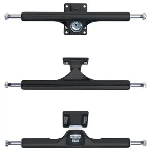 Slappy Skateboard Trucks ST1 Hollow Matte Black 13.0" Pair