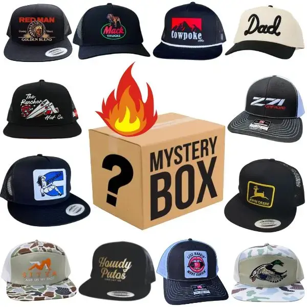 [ BUY 2 FOR 1 PRICE ]  Trucker Hat Mystery Box | Funny Hat Gift Box | Unisex Snapback Hat Bundle | Surprise Cap Box for Him | Random Embroidered Hat | Casual Style Baseball Cap | New Hot Summer Hat Collection | Gift for Men & Women | Fitted Snapback Hat