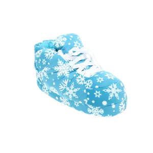 Teal Snowflake Plush Sneaker Slippers for Women and Men - Cozy Winter Vibes, Charming Snowflake Design, Ultimate Softness, Non-Slip Sole, Perfect Gift for Winter Lovers