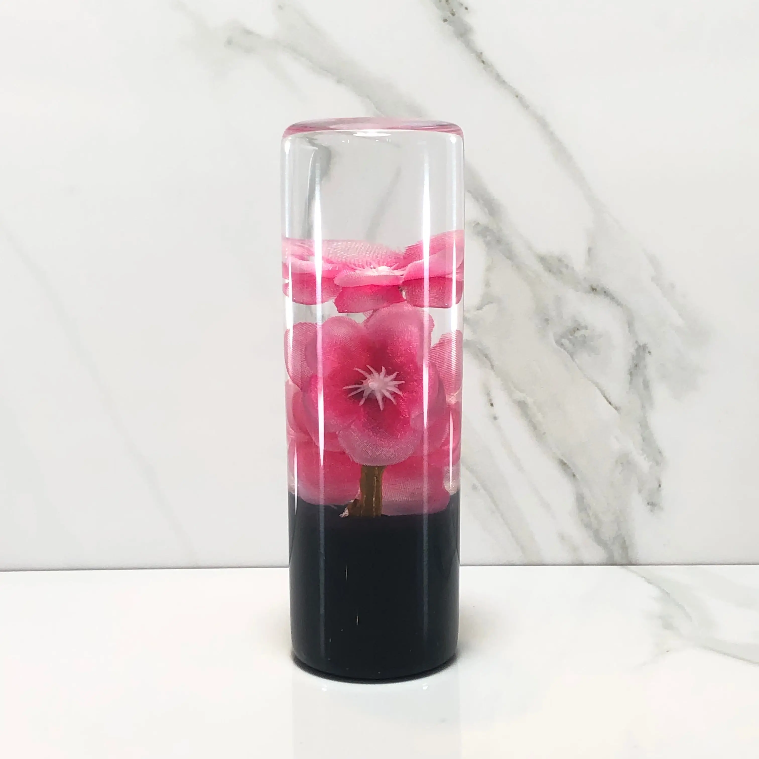 Mr__Grip 4 1/2 Inch Flower Resin Custom Shift Knob Hot Pink Cherry Blossom JDM