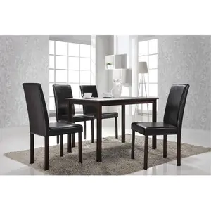 212 MAIN Andrew Modern Dining Chair Set - 4-Pack Armless Faux Leather Stylish Indoor Seating, 36.5x17x17.75 in, Modern Dining Chairs, Armless Chairs