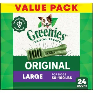 Original Large Dental Dog Treats, 36 oz. Pack (24 Treats)