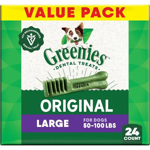 Original Large Dental Dog Treats, 36 oz. Pack (24 Treats)