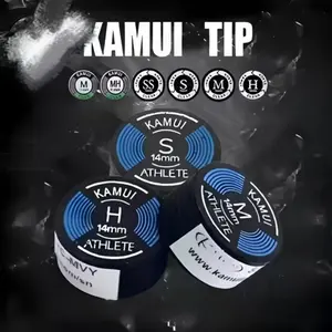 KAMUI Professional Billiard Cue Tip Set, Universal Fit, 8-layer High-Quality  Pigskin 14mm Sizes, for Snooker Pool Cue Accessories