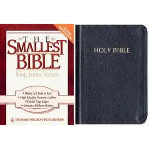USED-Holy Bible, King James Version No. 104 Smallest Pocket Black Bonded Leather by Anonymous (Hardcover)