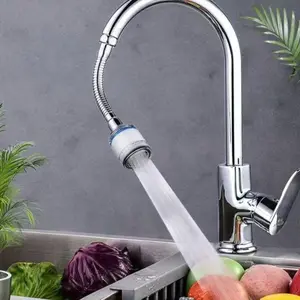 Kitchen Faucet Filter Head Set, 360° Rotation Design Faucet Filter Head with Universal Joint & Adapter & Filter Cartridges, Kitchen Sink Faucet Extender