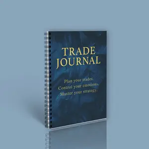 A5 size Professional trading diary, Planner Notebook, for traders Comprehensive planning, tracking daily trading strategies, emotions and performance, with design, compatible with stock, cryptocurrency and forex markets, notebook