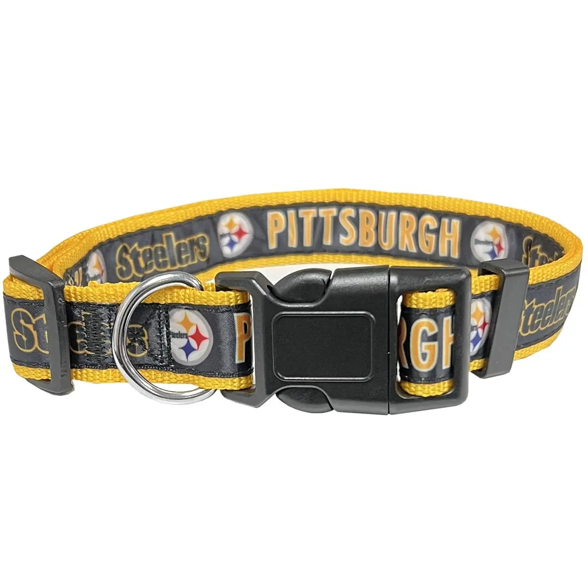 PETS FIRST NFL PITTSBURGH STEELERS SATIN COLLAR FOR DOGS