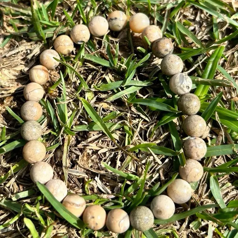 African Opal 8mm Gemstone Handmade Beaded Bracelet - Unique Handcrafted Jewelry