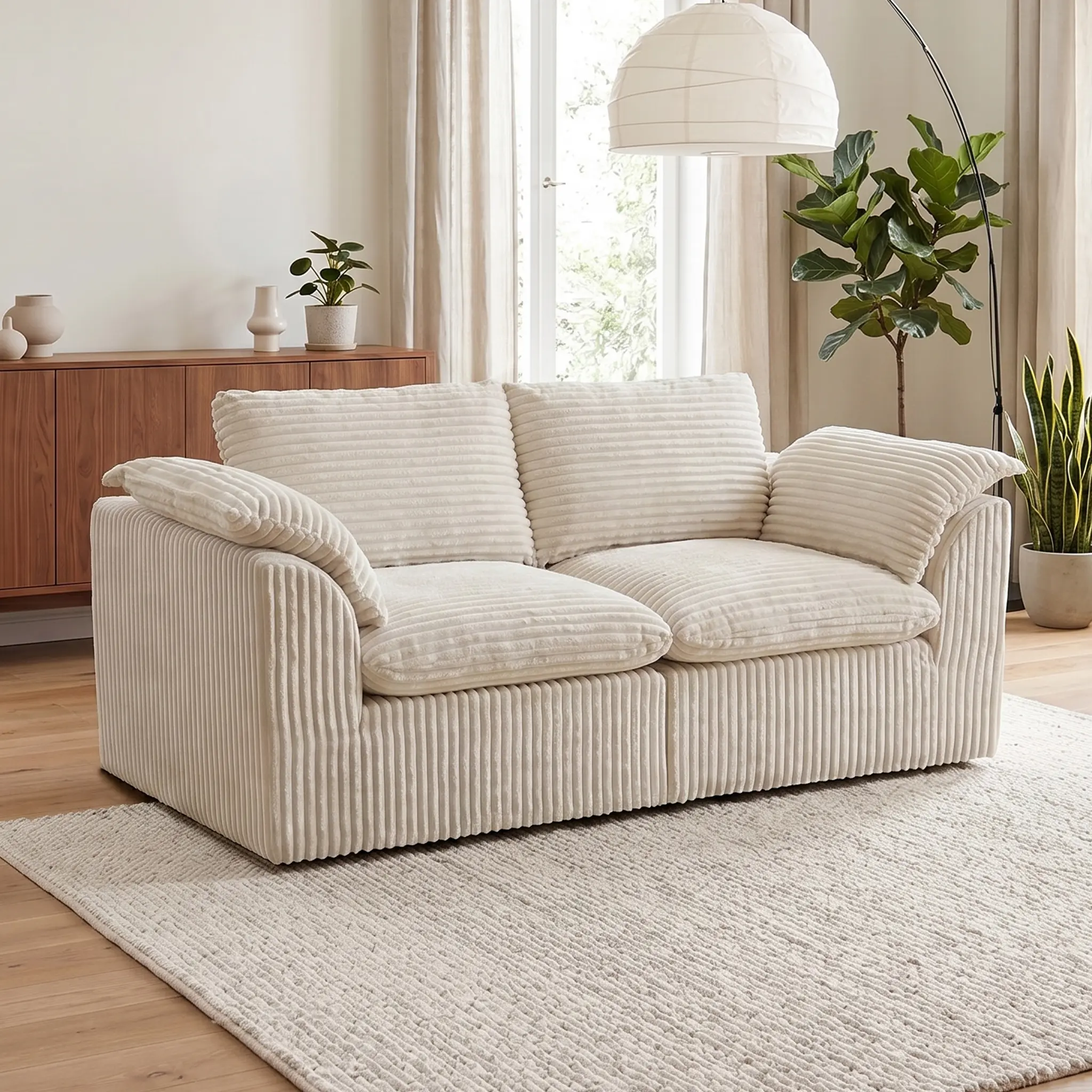 Oversized U Shaped Sofa, Boneless Modular Couches for Living Room, Compressed Cloud Sectional Modern Sofa, L Shaped 7 Seater Upholstered Memory Foam No Assembly