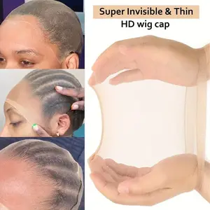 [West Kiss] Thin Invisible HD Wig Cap For Lace Front Wigs Sheer Nylon Stocking Cap Bulk Real Skinliked HD Wig Cap For Hair Wigs For Women