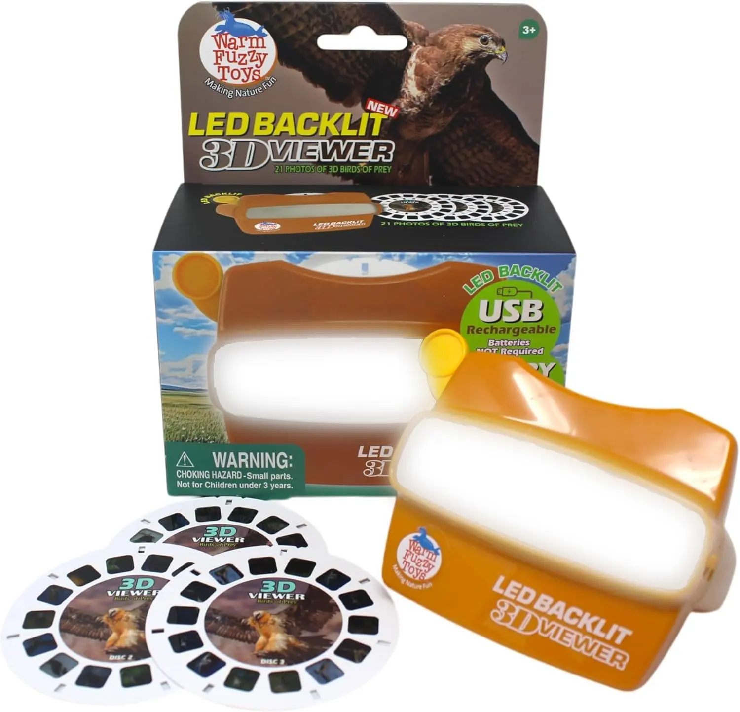 WARM FUZZY Toys LED Backlit 3D Viewer – Birds Prey