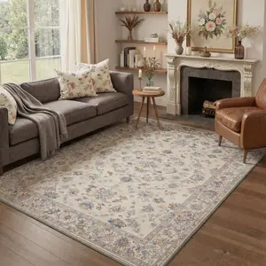 【Deals For You Days】BEIMO Soft Rug – Machine Washable, Non-Slip, Pet Friendly Floor Rug, Area Carpet Ideal for Living Room, Bedroom, Kitchen, Hallway, Complete Interior Decor ,ARP2648-BLOOM