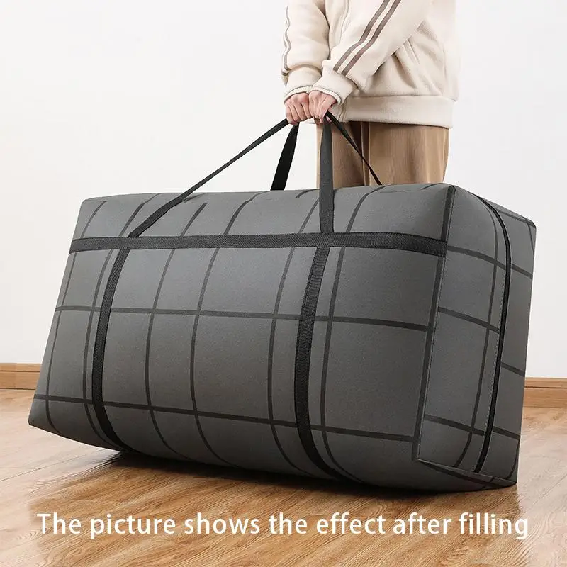 Large Capacity Clothes Storage Bag, 1 Count Foldable Dustproof Zipper Storage Bag, Multi-purpose Clothes Storage Bag, Room Organizer, Summer for Gift