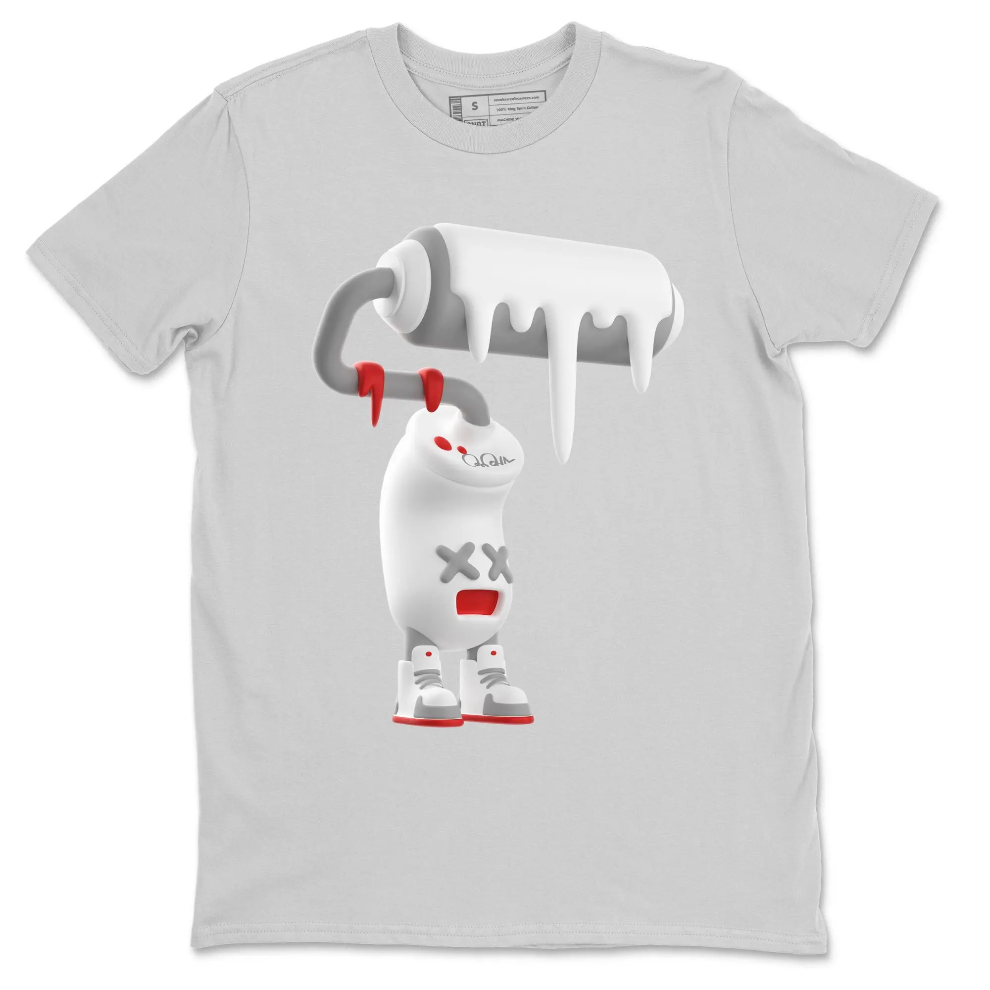3D Paint Roller SNRT Sneaker Tees Streetwear - Wolf Grey