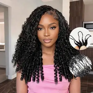 Gabrielle Hair Burmese Curly Crochet Human Hair For Miracle Knots Human Hair Feather Water Wave Curly Wave Crochet Human Hair For Miracle Knots Pre- Separated 50g/Pack Recommended #TiktokShopSpringGlowUp #RefreshedLook#SummerVibes#tiktokshopspringglowup