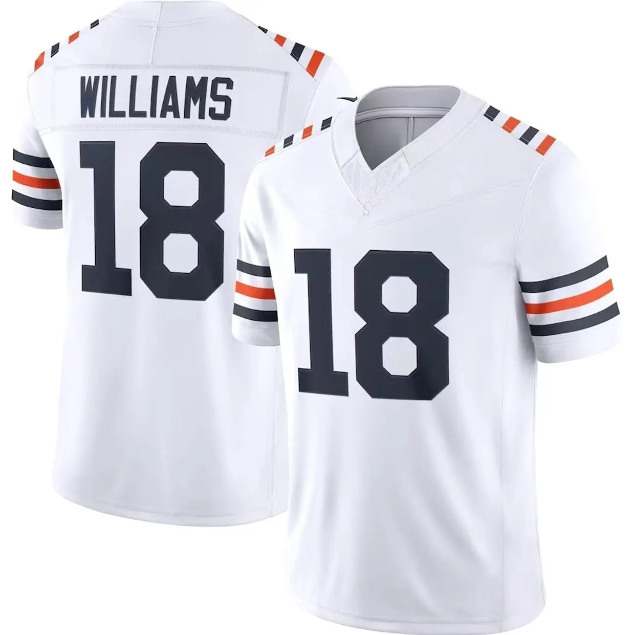 Unisex Football inspired by Chicago Williams 18 Alternate Player Game Jersey - White