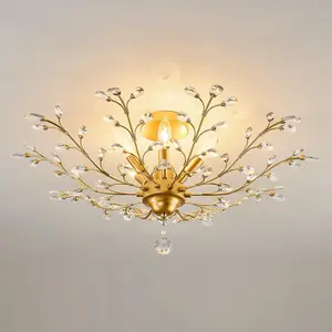 5-Light  Small  Chandelier Modern Brushed  Branche Ceiling Light Fixture Farmhouse for Kitchen Dining Room Living Room Bedroom Hallway Foyer