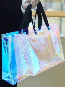 Laser Cut Handbag for Women, Large Capacity Shopping Bag, Gift Package, Transparent Laser Cut Handbag, Perfect for Everyday Use