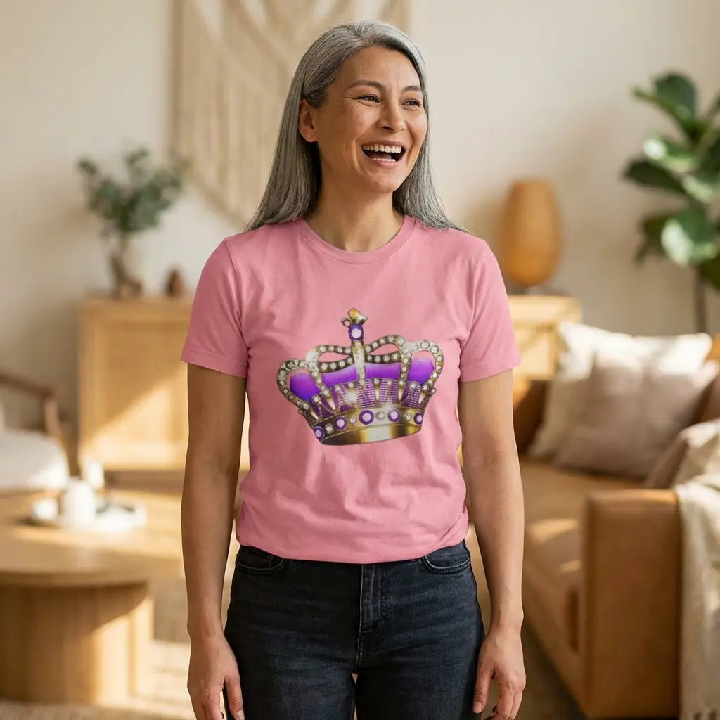 Core Vitality Purple Crown T-Shirt – Royal Graphic Tee (Unisex Streetwear)