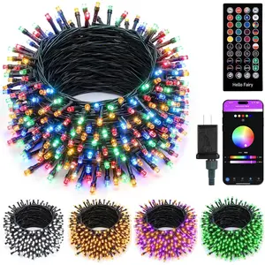 LED Color Changing Smart RGB Christmas Tree Lights, 82ft 250LED String Twinkle Lights, 16 Milion Adjustable Colors Fairy Lights with Remote & Timer & Memory for Xmas Tree Holiday Party