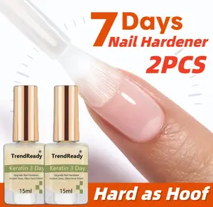 2 PCS TrendReady Nail Strengthener - Improves nail problems, keeps polish lasting longer, adds extra strength to brittle nails, promotes growth & repair, 15ml