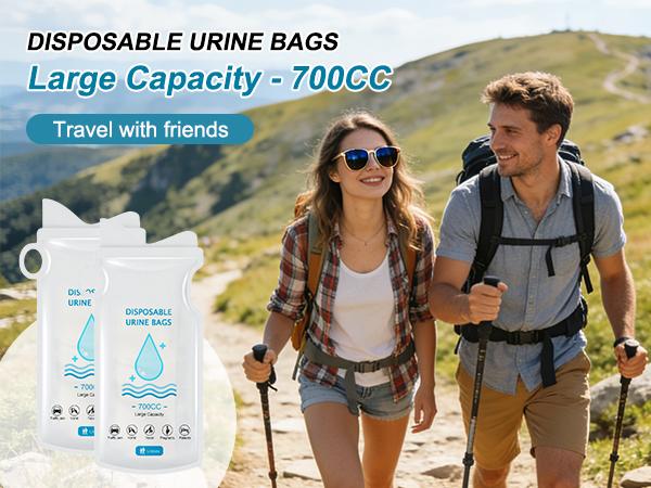 12 /24PCS Disposable Urine Bags,700ML Pee Bags for Travel for Women and Men, Portable Emergency Urine Bag with Leakproof Seal for Road Trips, Camping, Hiking, Traffic Jams,Pregnant, Patients,summervibes outdoorfun