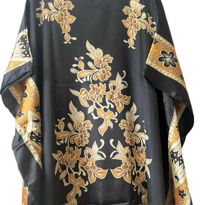 Plus Size Kaftan Dress for Women - Casual Design with Floral and Abstract Patterns, Ideal for Home, Spring, Beach, and Summer Wear