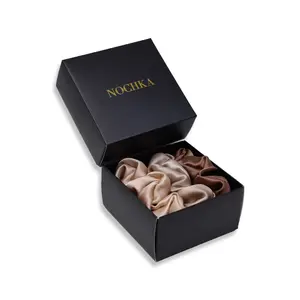 NOCHKA 100% Pure Mulberry Regular Silk Scrunchie (Set of 3) for Luxurious Hair Care and Stunning Results - Premium Frizz Prevention Scrunchie Set for All Hair Types - Made in USA