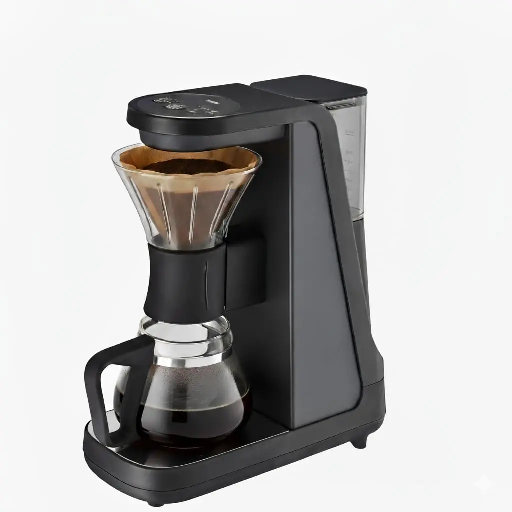 Tiger ADF-A06U 2-in-1 Hybrid Automatic Filter Coffee Maker - Automatic Temperature Control, 3 Coffee Brewing Settings, Immersion Brewing, Brew Over Ice, Glass/Stainless Steel Body, Black, for Home Daily Use, Hybrid Brew