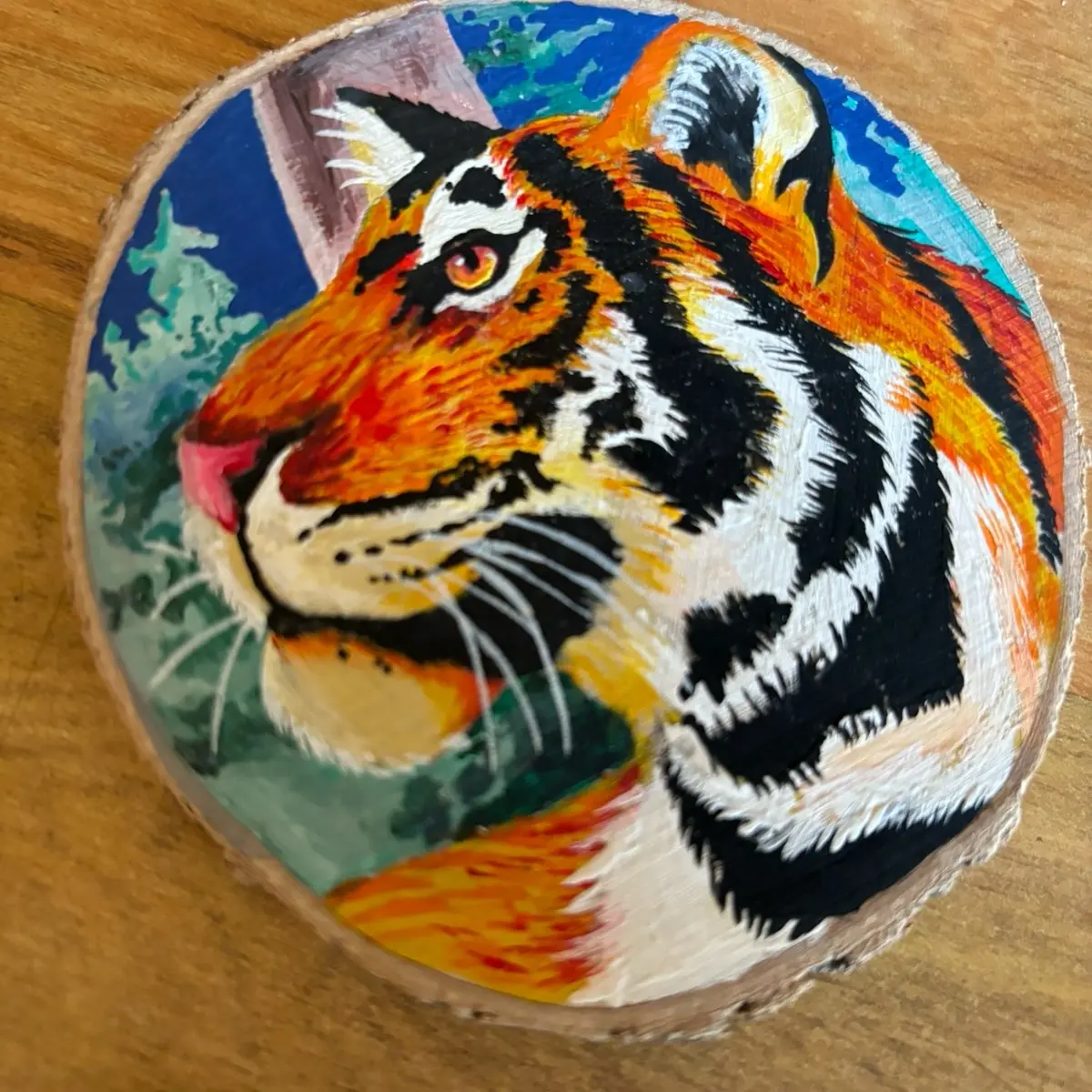 Tiger Wooden Coaster - Perfect for Your Kitchen Tableware