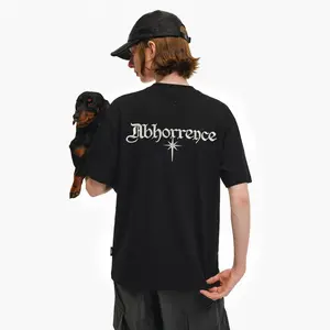 PCLP Gothic Star Embroidery Crew Neck Short Sleeve Spring/Summer New Arrival Loose Fit Versatile Casual T-Shirt for Men and Women Top Tshirt Crewneck shirts women graphic tee vintage clothing men's t shirts funny graphic tee trendy t-shirts