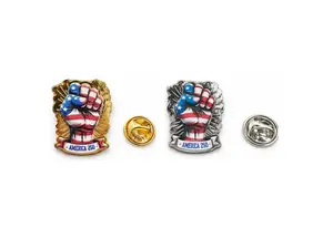 America 250th Anniversary Commemorative Enamel Pin - 1776-2026 Patriotic Fist Design - Gold & Silver Editions