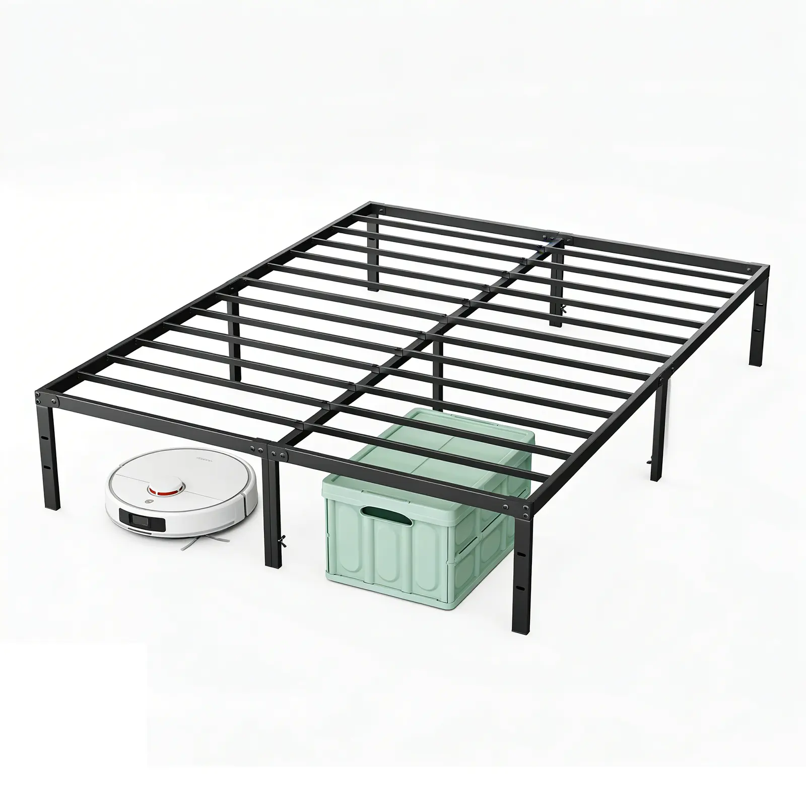 Heavy Duty Bed Frame, 12 Inch Metal Platform Bed Frame with Enhanced Stability, Sturdy Steel Frame Noise-Free, Under-Bed Storage, No Box Spring Needed, Easy Assembly